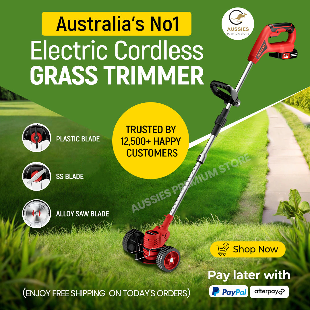 Electric Cordless Grass Trimmer - Aussies Premium