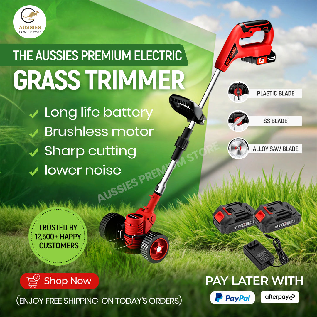 Electric Cordless Grass Trimmer - Aussies Premium