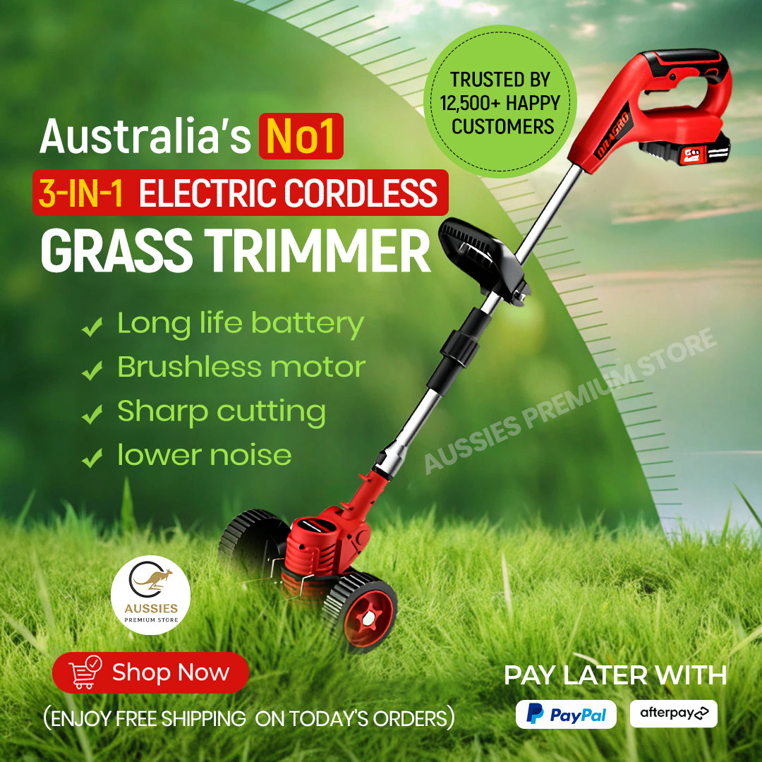 Electric Cordless Grass Trimmer - Aussies Premium