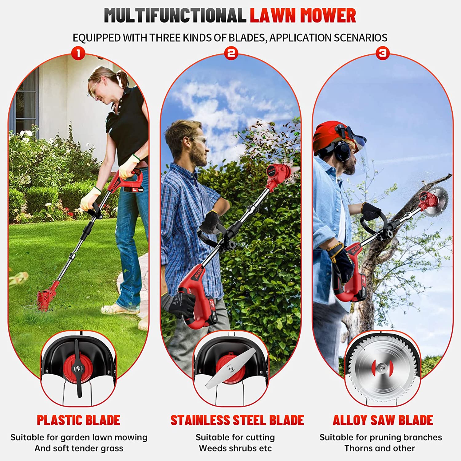 Electric Cordless Grass Trimmer - Aussies Premium